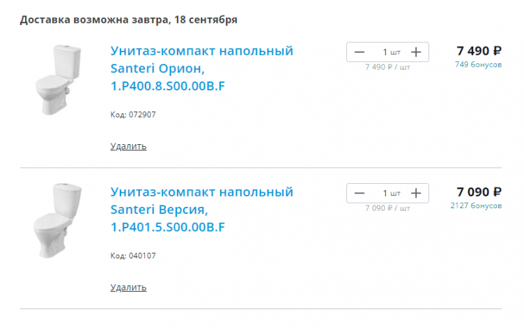 Оформление заказа в Аксон