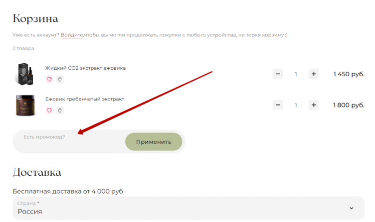 Активация промокода Amazonica