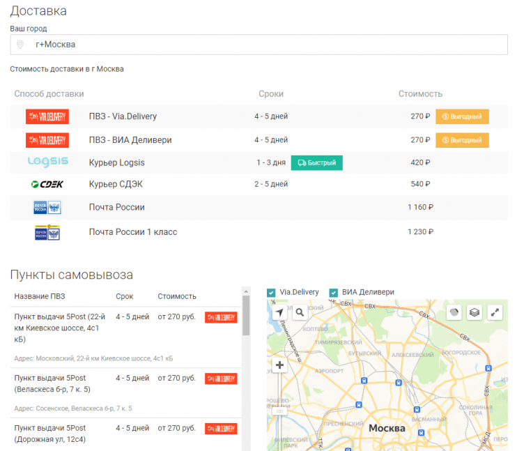 Оформление заказа в Аромакод