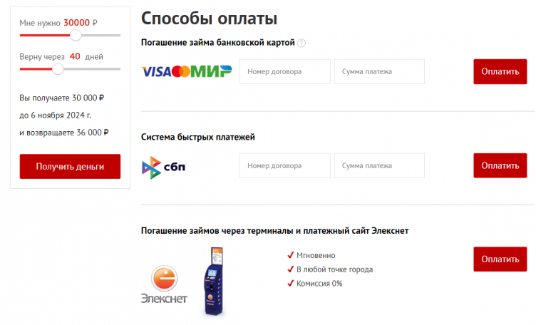 Онлайн заявка в МФО Микроклад